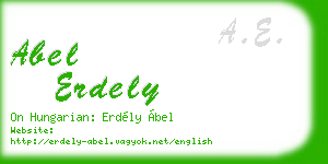 abel erdely business card